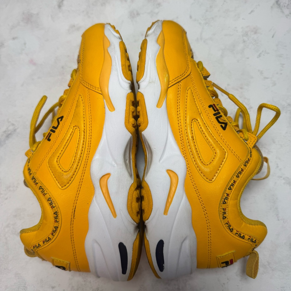 Women's Fila Disruptor II X Ray Tracer Sneakers Size 7.5 Canary Yellow - Picture 6 of 8